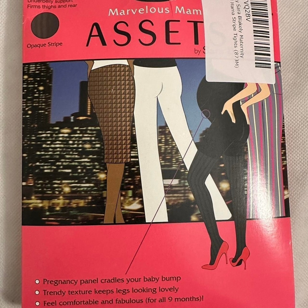 Assets by Sara Blakely Maternity Textured Mama Stripe Tights 873M Size 1